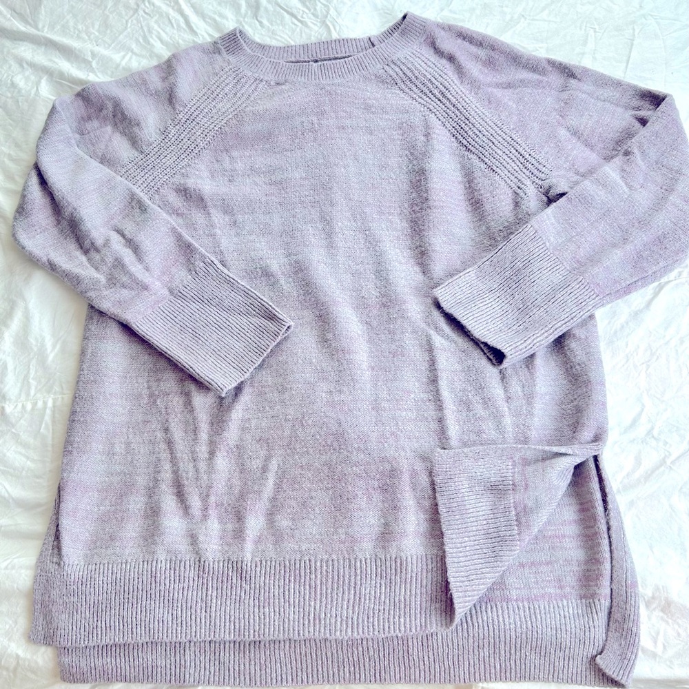 Lou and Grey Ladies lavender/grey melange sweater size XL